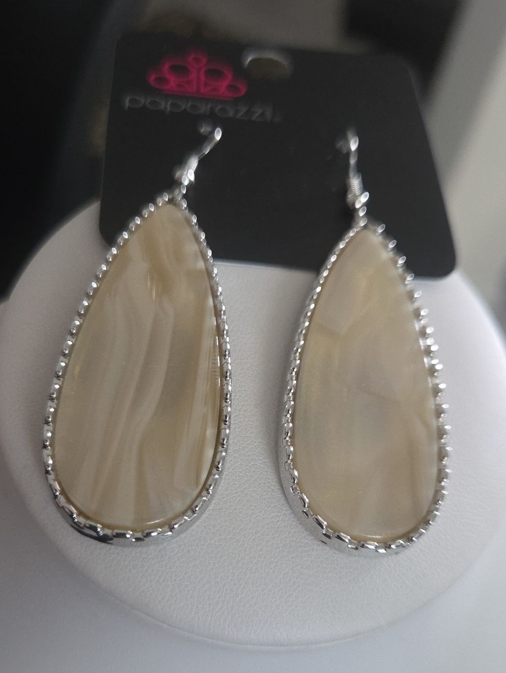 Paparazzi Etheral Elegance White Earrings NWT